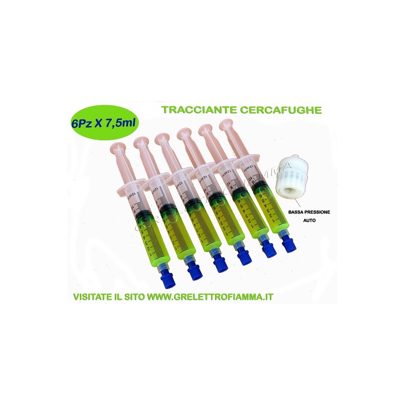 6PZ TRACCIANTE A SIRINGA CONDIZIONATORE CLIMATIZZATORE AUTO GAS R134A
