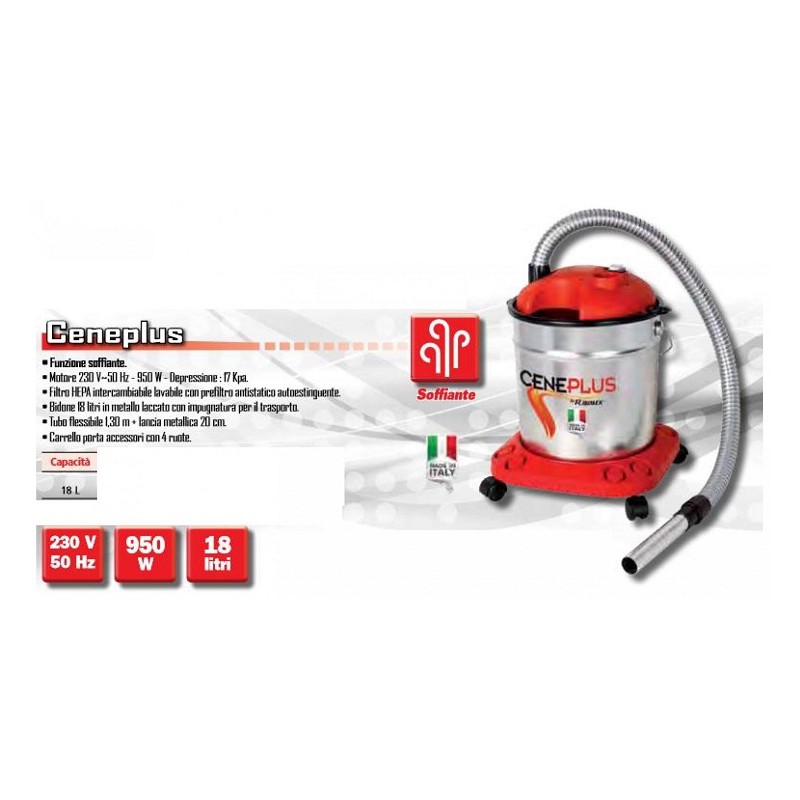 ASPIRATORE ASPIRACENERE ELETTRICO CENEPLUS 950W STUFA PELLET CAMINO