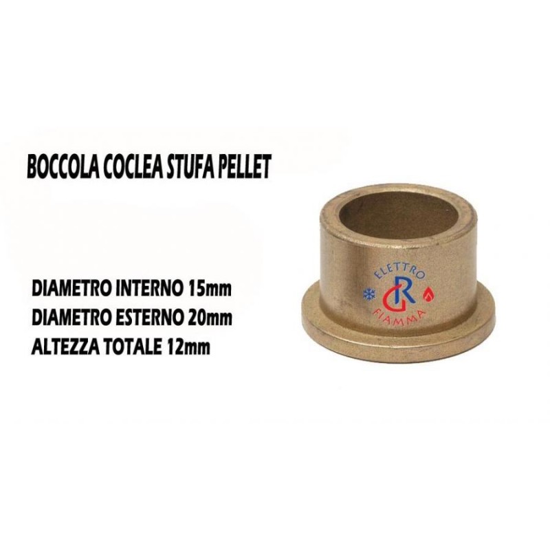 BOCCOLA BRONZINA  D15-20 BRONZINE PER TRAMOGGIA COCLEA STUFA PELLET MONTEGRAPPA THERMOROSSI