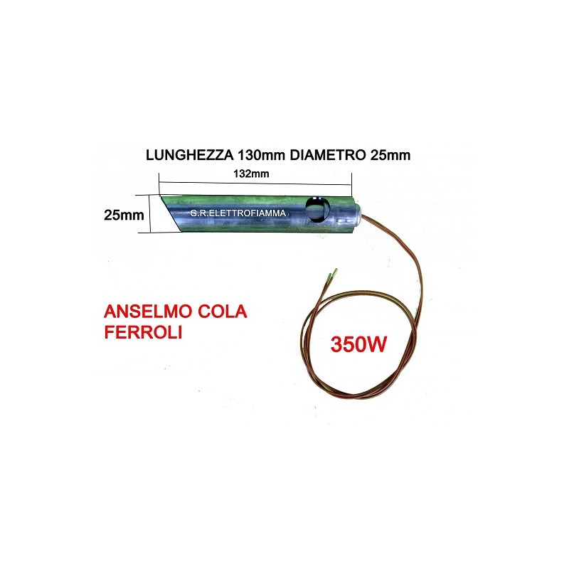 CANDELETTA STUFA PELLET 25x132-350W ANSELMO COLA FERROLI LAST CALOR