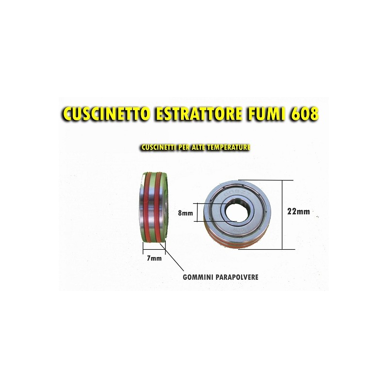 CUSCINETTO VENTOLA FUMI RE150 608ZZ CUSCINETTO VENTOLA FUMI RE150 608ZZ