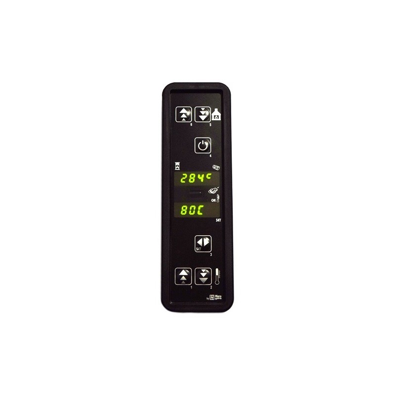 DISPLEY VERTICALE 6 TASTI LED MICRONOVA PER STUFA CALDAIA PELLET
