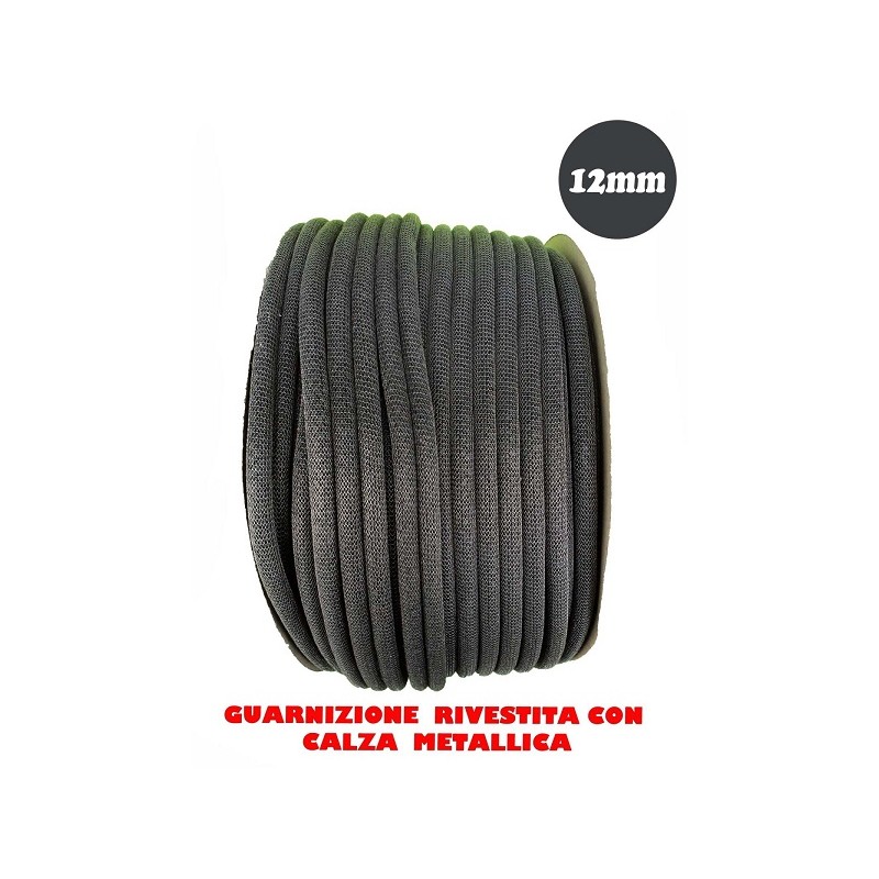GUARNIZIONE SPORTELLO STUFA PELLET CAMINO 12mm METALLICA