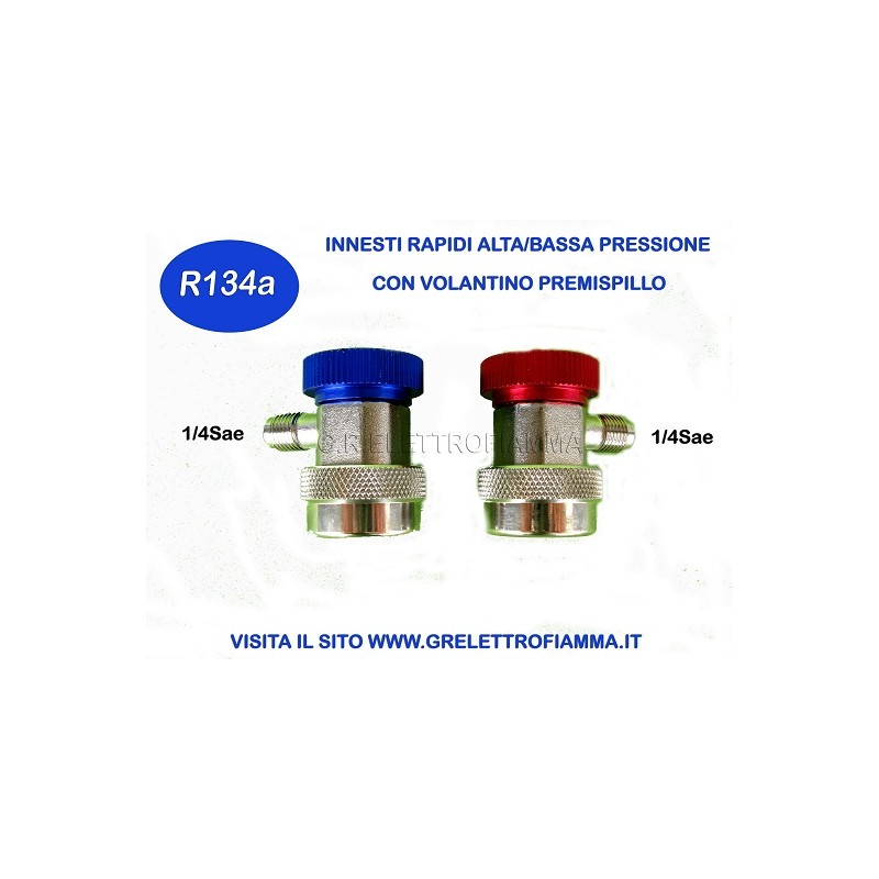 INNESTI RAPIDI ALTA BASSA PRESSIONE CLIMATIZZATORE AUTO GAS R134A