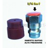 RACCORD0 RAPID0 DRITTO AUTO TRATTORE FURGONE GAS R134A R12 ALTA PRESSIONE 3/16 SAE