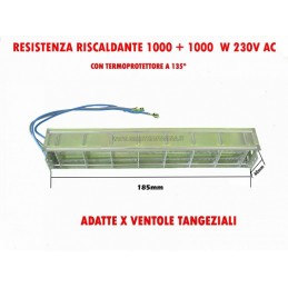 RESISTENZA ELETTRICA RISCALDANTE ASCIUGA STAMPE VENTOLA TANGENZIALE L185mm