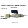 RUBINETTO A SFERA x Ricarica PER GAS REFRIGERANTE R410 R410A M 1/4 x F 5/16 Sae