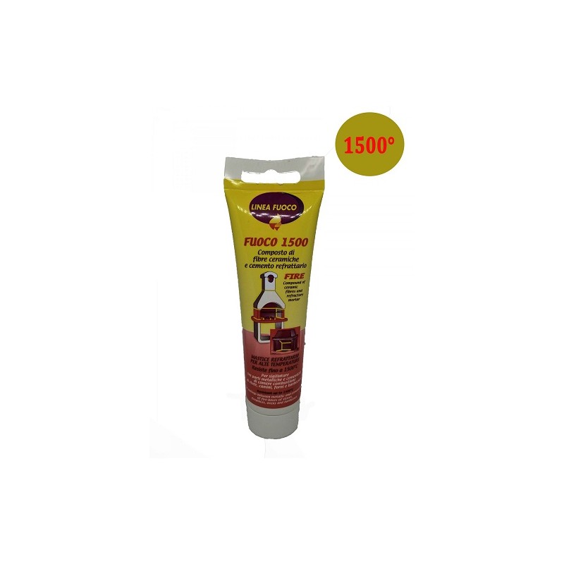 SILICONE REFRATTARIO SIGILLANTE MASTICE ALTA TEMPERATURA CAMINO FORNO MOTORI STUFA A PELLET 150GR
