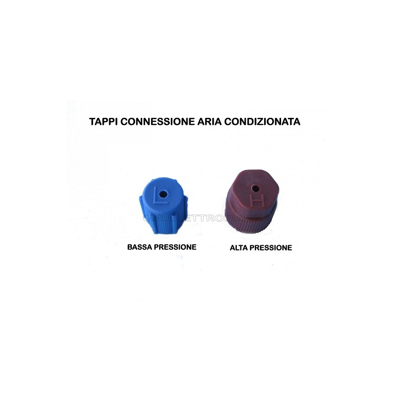 TAPPI PER RACCORDI RAPIDI AUTO TRATTORE FURGONE GAS R134A R12 ALTA BASSA PRESSIONE