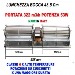 VENTOLA THERMOROSSI 6000 VENTILATORE TANGENZIALE STUFA PELLET L 43 Cm CON CUSCINETTI