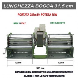 VENTOLA VENTILATORE TANGENZIALE STUFA PELLET EDILKAMIN FLUMENFIRE LUNGHEZZA 31,5 CM