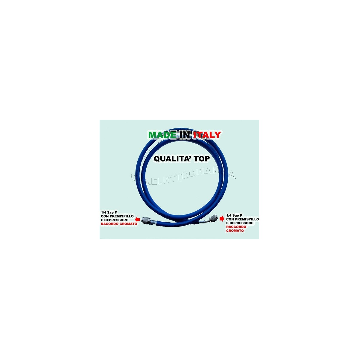 FRUSTA TUBO FLESSIBILE GAS REFRIGERANTE 1/4 F x 1/4 F R407C R134A R22 R404 R12