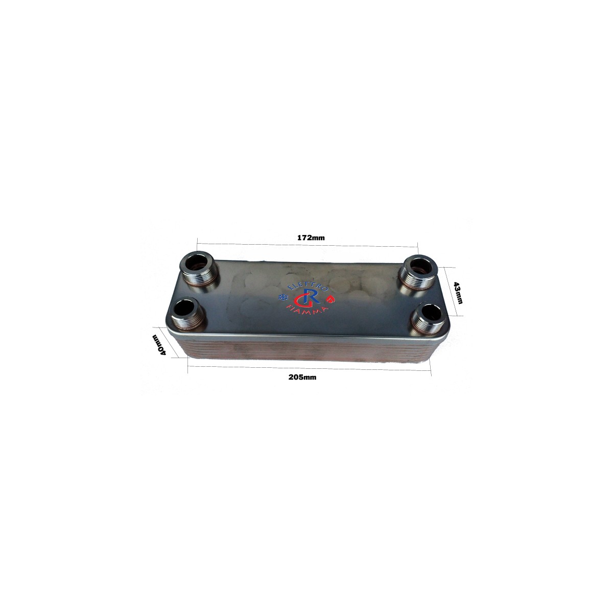 SCAMBIATORE CALORE SALDOBRASATO 16 PIASTRE CALDAIA LAMINOX 1/2 X 3/4