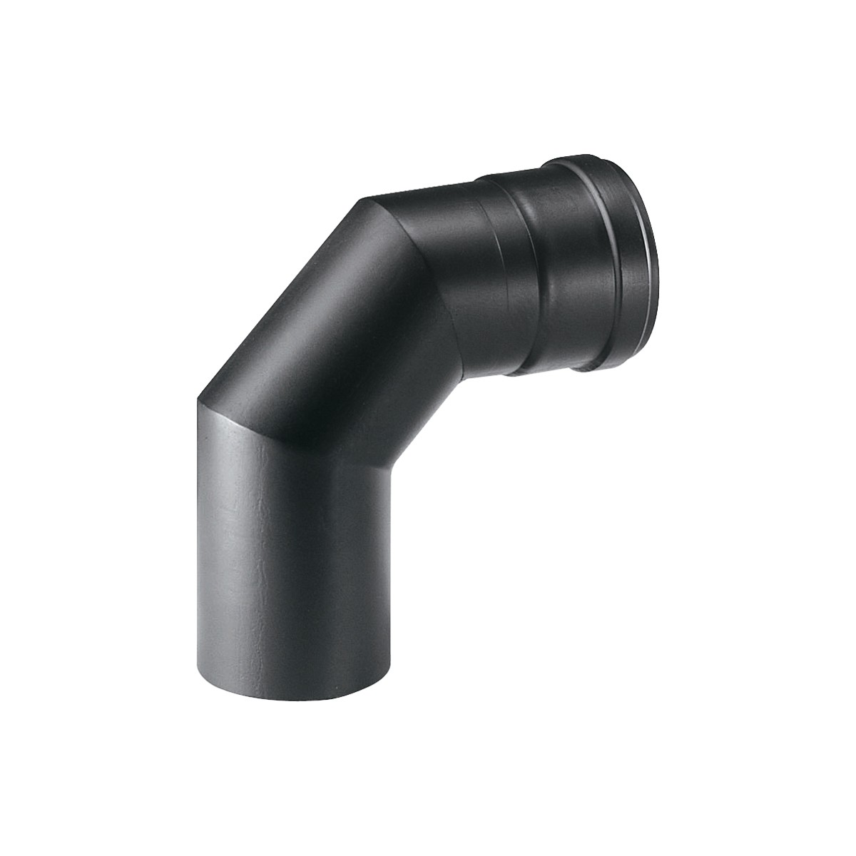 CURVA SCARICO FUMI STUFA PELLET D80 M - F 90° SMUSSATA