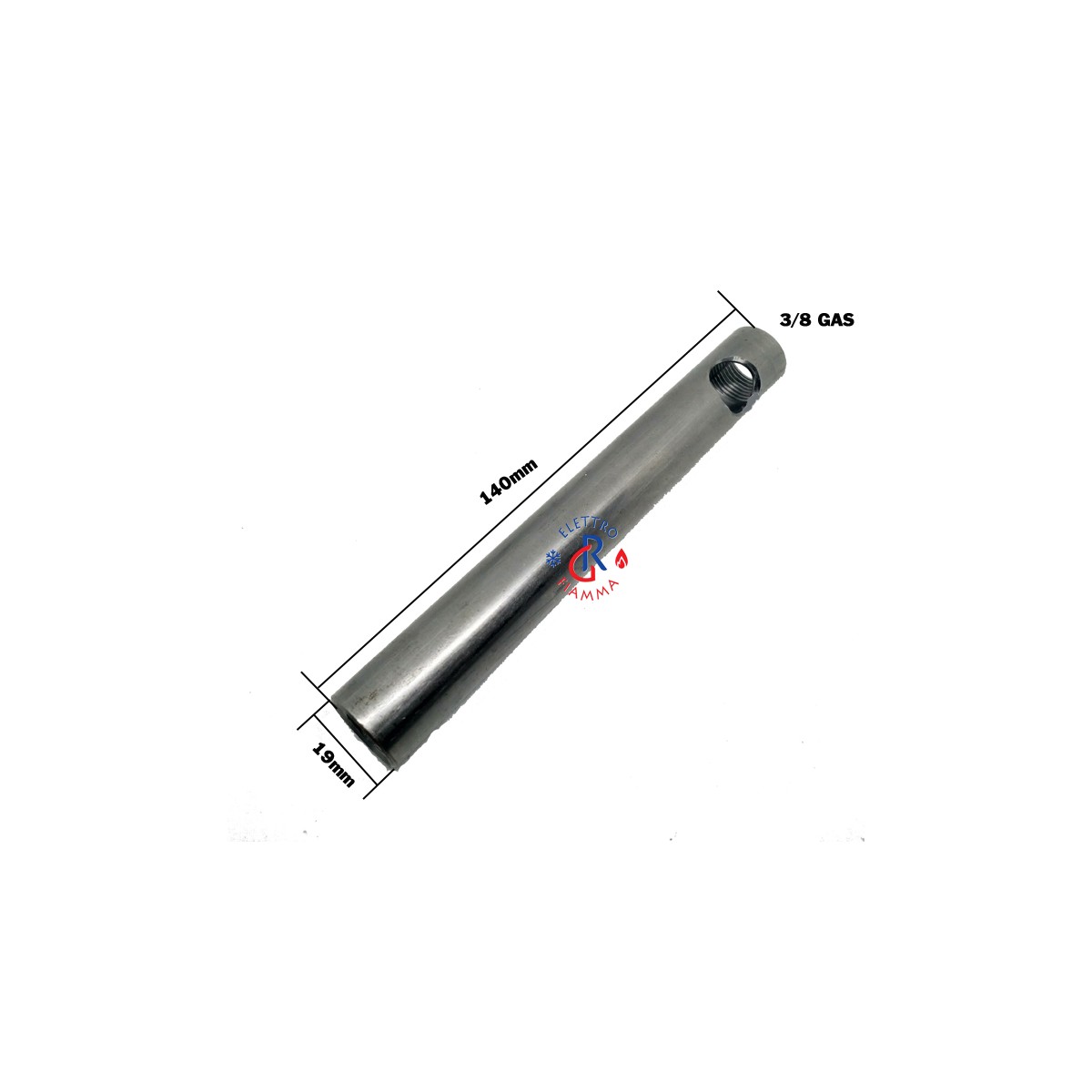 TUBO PORTA CANDELETTA RESSISTENZA STUFA PELLET 140mm