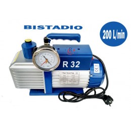 POMPA VUOTO CONDIZIONAMENTO REFRIGERAZIONE 200 LT-MIN GAS R32 BISTADIO