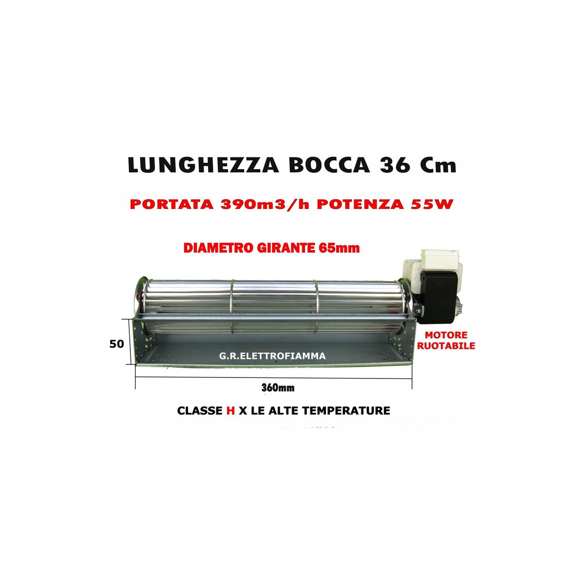 VENTOLA TANGENZIALE STUFA PELLET QLN65/3600A2-3038LH-71 TRIAL TAS36B5-B004 COPREL TFR65-360 PIAZZETTA PRINCE CTL KARMEK ONE PURO