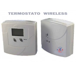 TERMOSTATO AMBIENTE WIRELESS COMANDO CALDAIA STUFA PELLET VALVOLA DI ZONA