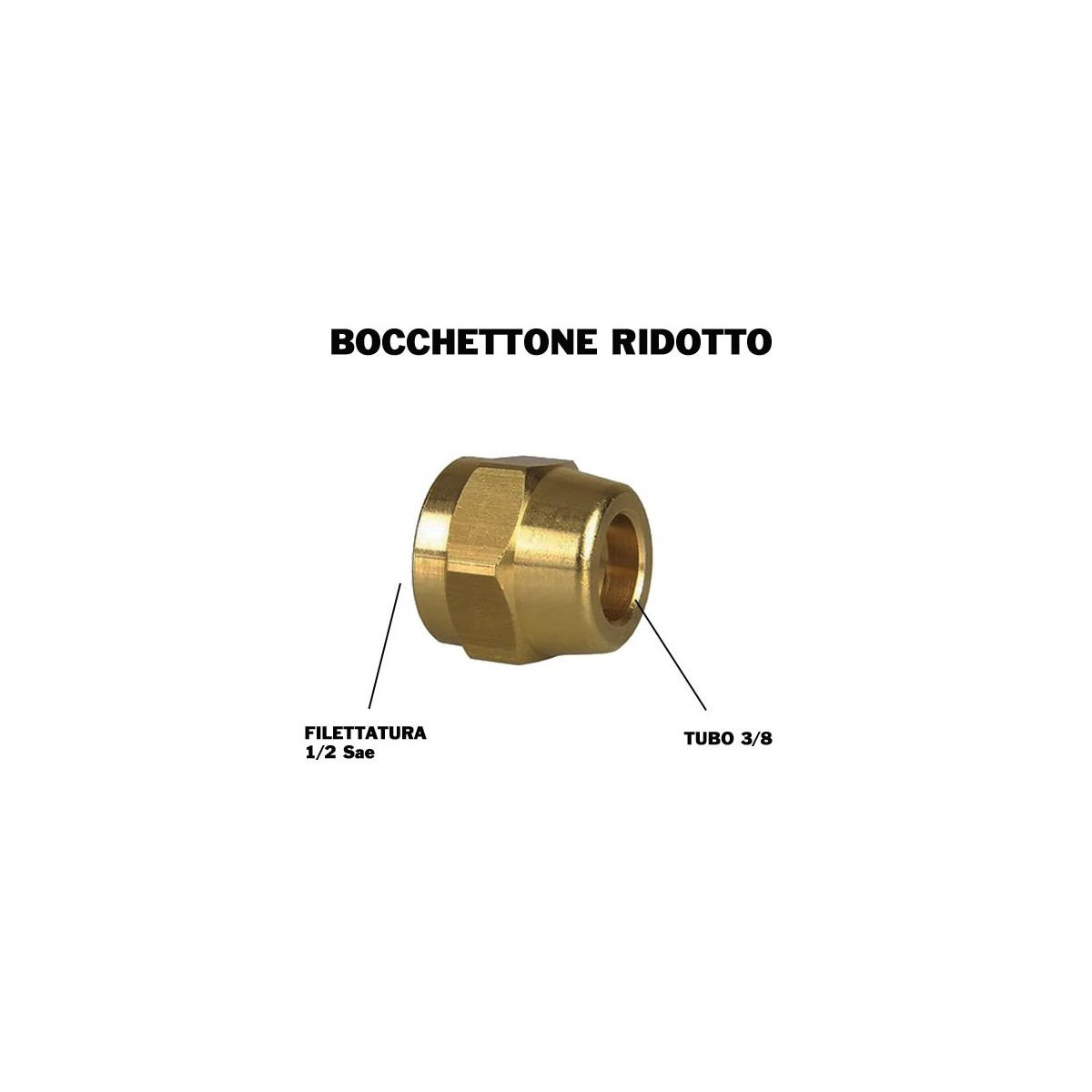 BOCCHETTONE RIDOTTO CONDIZIONATORE FRIGORIFERO 3/8 X 1/2 SAE