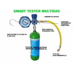 GRUPPO MANOMETRICO TESTER GAS R410A R32 R134A R404A COMPATTO
