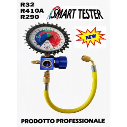 TESTER GRUPPO MANOMETRICO GAS R410A R32 R290 TEST VERIFICA RICARICA CONDIZIONATORE