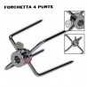 FORCHETTA 4 PUNTE PER ASTA SPIEDO 8X8 GIRARROSTO BARBECUE BBQ