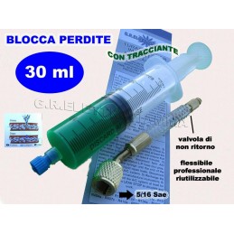 TURAFALLE A SIRINGA 30ml BLOCCA PERDITE GAS R410A R32 CONDIZIONATORE RACC. 5/16